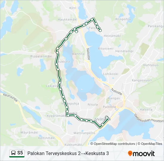 S5 Bus Line Map