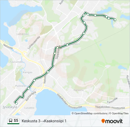 S5 Bus Line Map