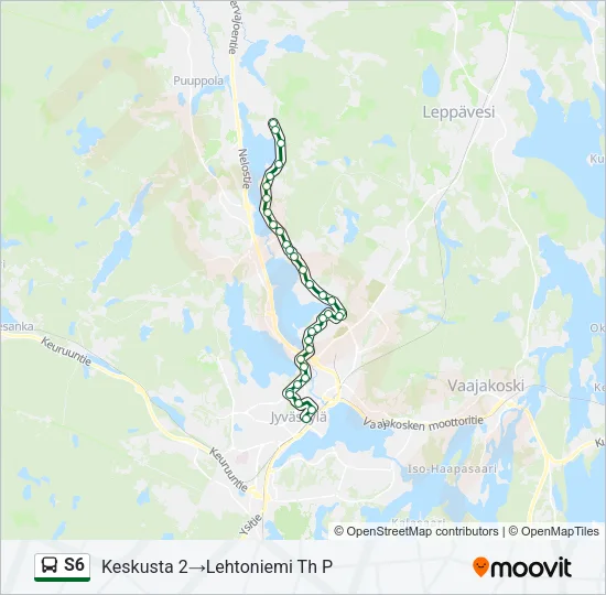 S6 Bus Line Map