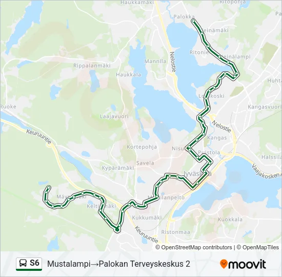 S6 Bus Line Map