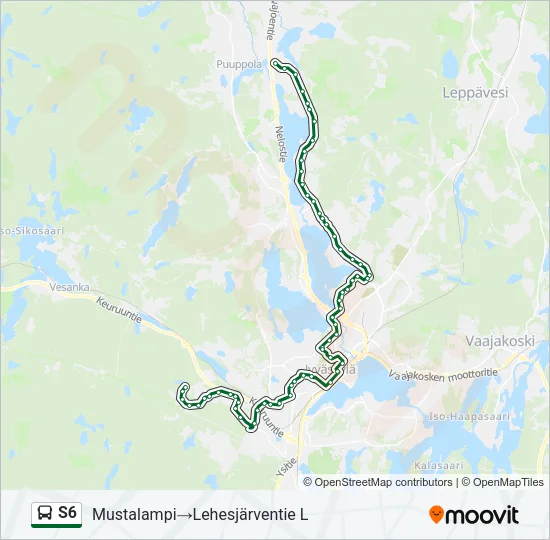 S6 Bus Line Map