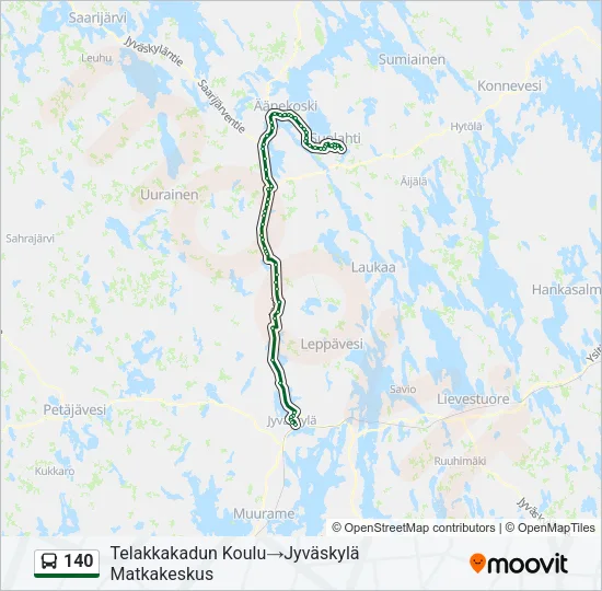 140 Bus Line Map