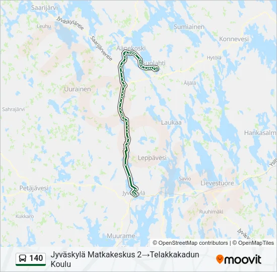 140 Bus Line Map