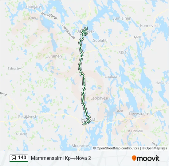 140 Bus Line Map