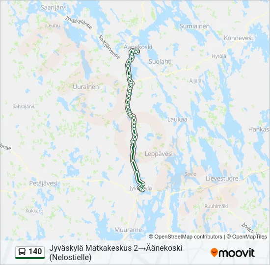 140 Bus Line Map