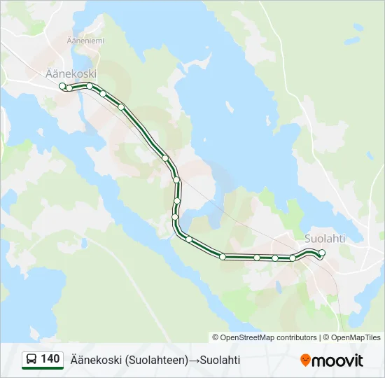 140 Bus Line Map
