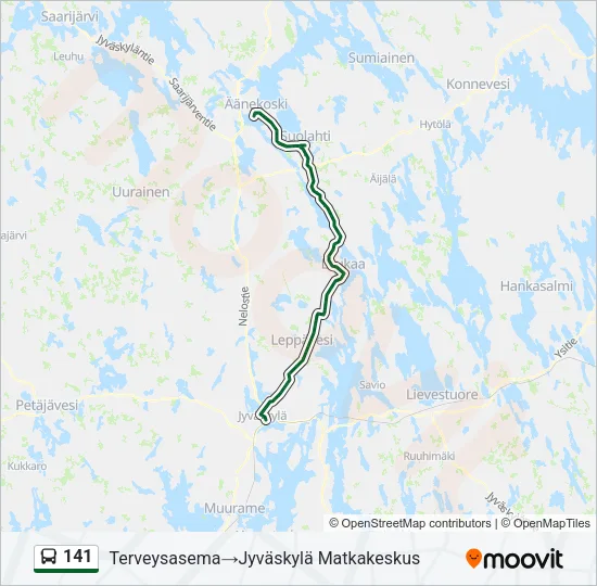 141 Bus Line Map