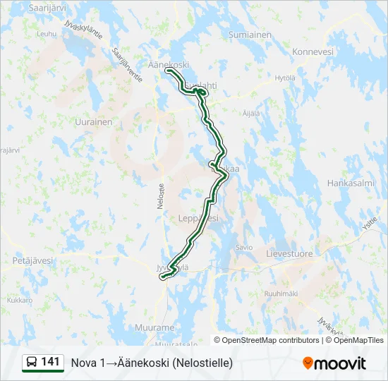 141 Bus Line Map