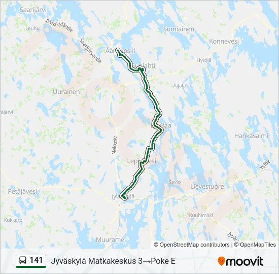 141 Bus Line Map