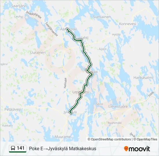 141 Bus Line Map