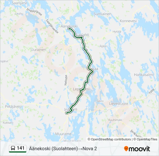 141 Bus Line Map