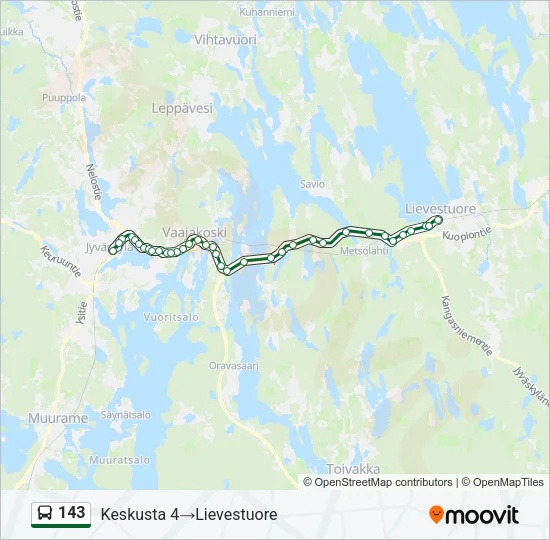 143 Bus Line Map
