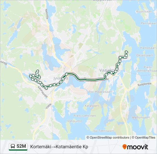 S2M bussi -linjakartta