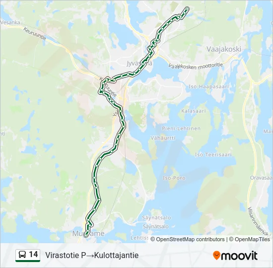 14 Bus Line Map