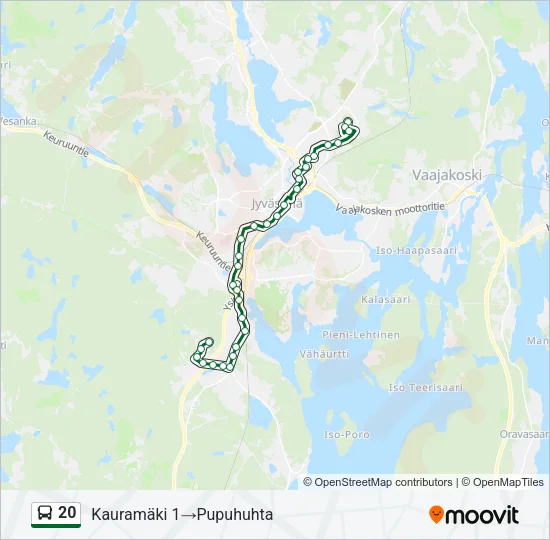 20 Bus Line Map