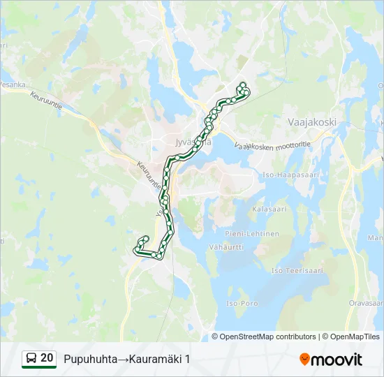20 Bus Line Map