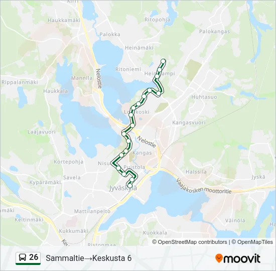 26 Bus Line Map