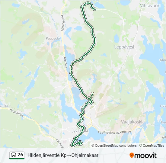 26 Bus Line Map