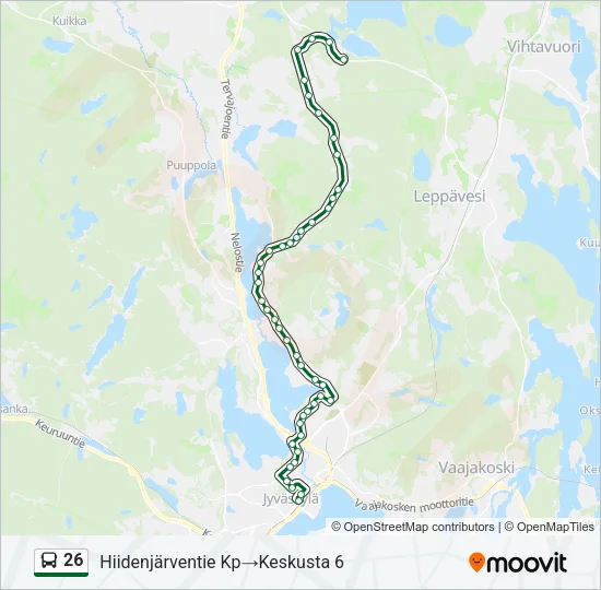 26 Bus Line Map