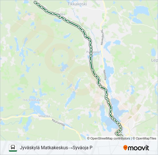 PEURAN LIIKENNE bussi -linjakartta