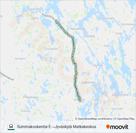 PEURAN LIIKENNE bussi -linjakartta