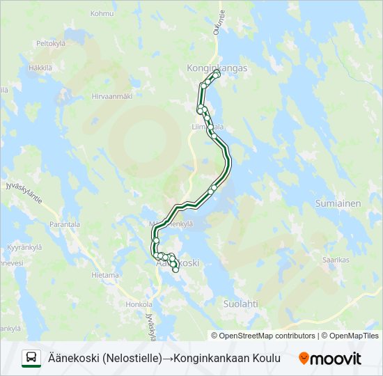 KOULUV ÄKI bussi -linjakartta