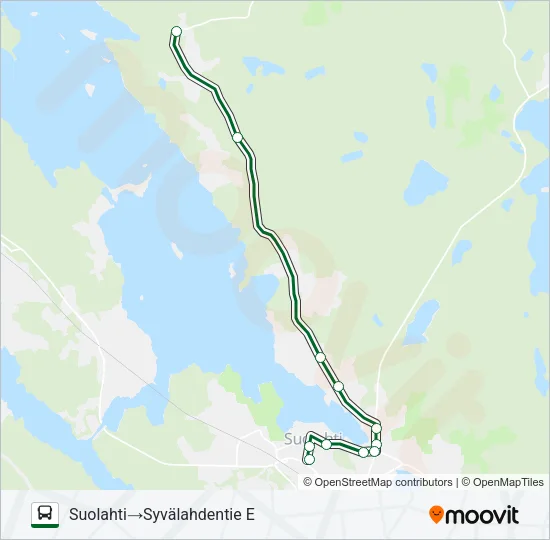 KOULUVUORO Bus Line Map