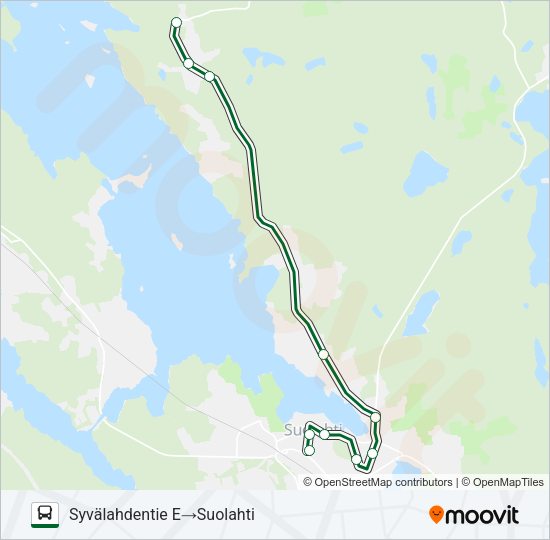 KOULUVUORO bussi -linjakartta