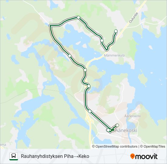 KOULUVUORO bussi -linjakartta