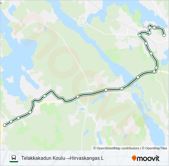 KOULUVUORO bussi -linjakartta