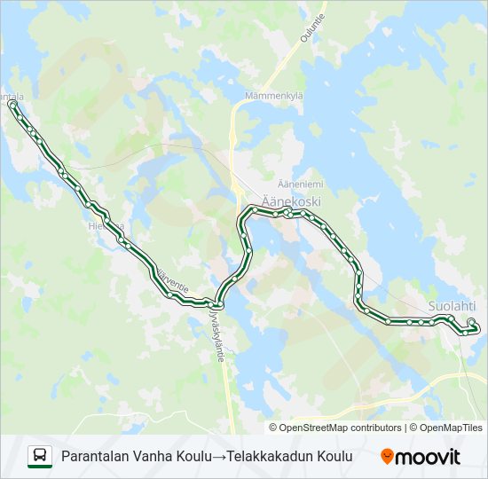 KOULUVUORO bussi -linjakartta