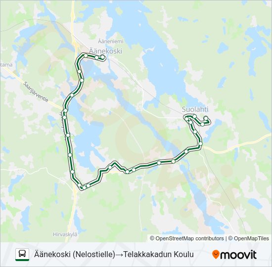 KOULUVUORO bussi -linjakartta