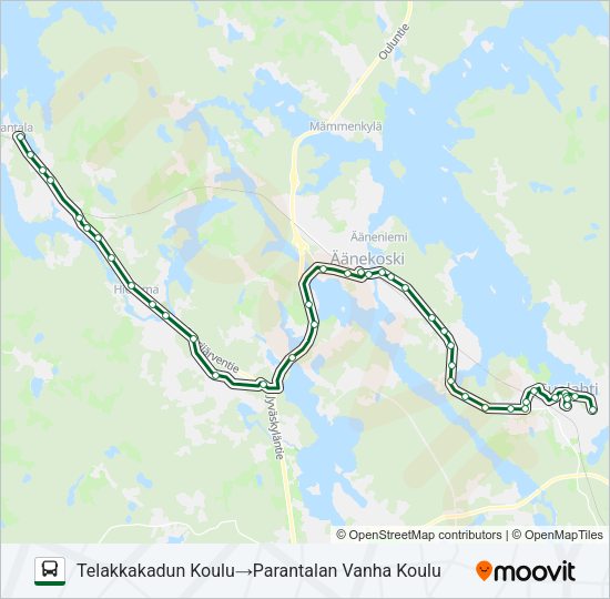 KOULUVUORO bussi -linjakartta