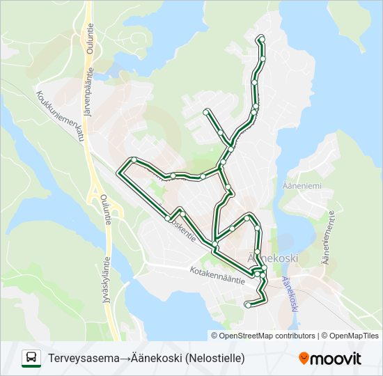 MÄMMENSALMI bussi -linjakartta