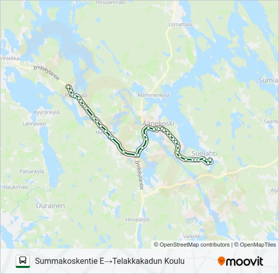 KOIVISTON AUTO Bus Line Map
