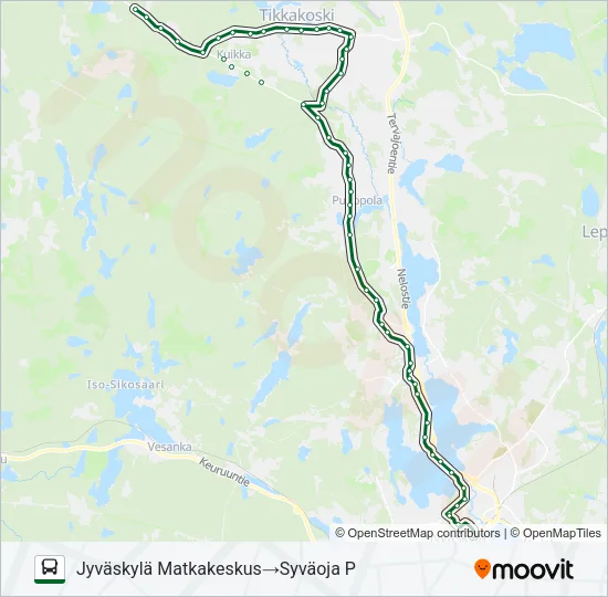UURAISTEN LIIKENNE Bus Line Map
