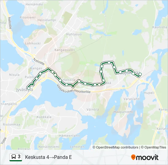 3 Bus Line Map