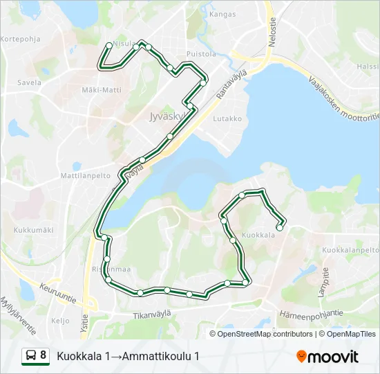 8 Bus Line Map