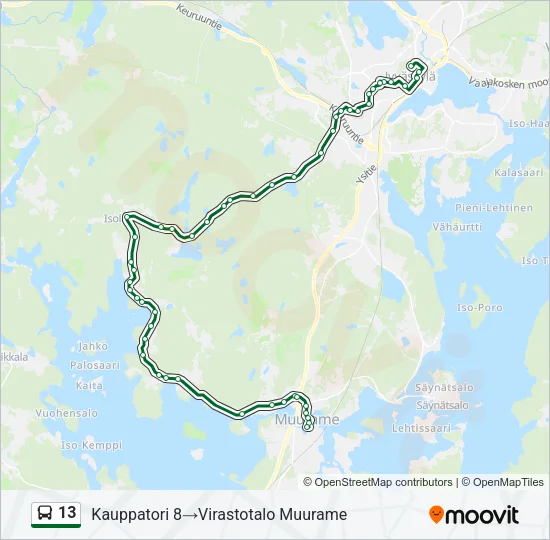 13 Bus Line Map