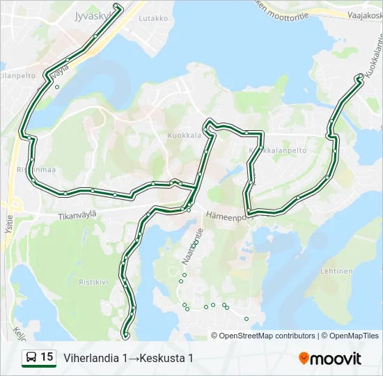 15 Bus Line Map