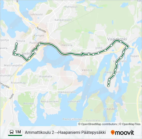 1M Bus Line Map