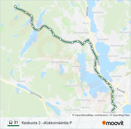 31 Bus Line Map