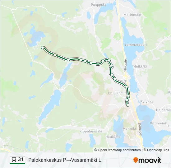 31 Bus Line Map