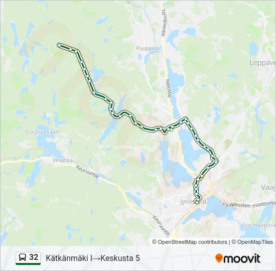 32 Bus Line Map