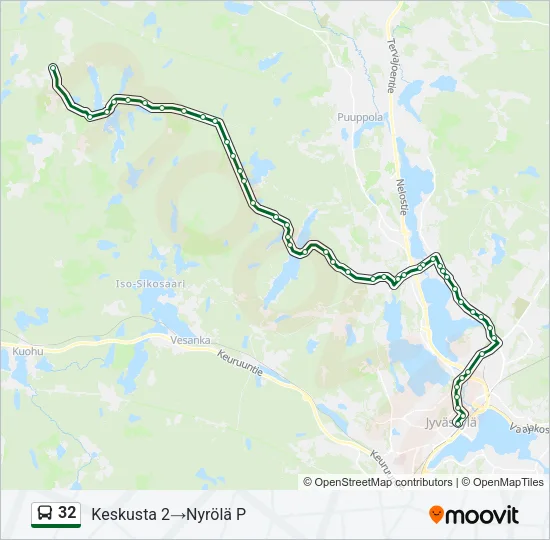 32 Bus Line Map