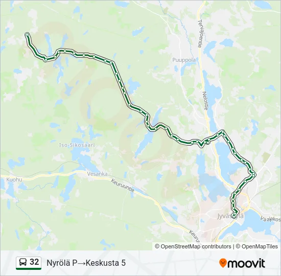 32 Bus Line Map
