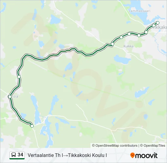 34 Bus Line Map