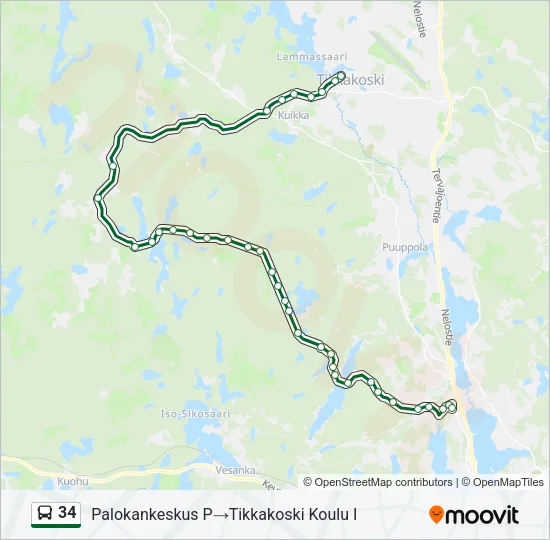 34 Bus Line Map