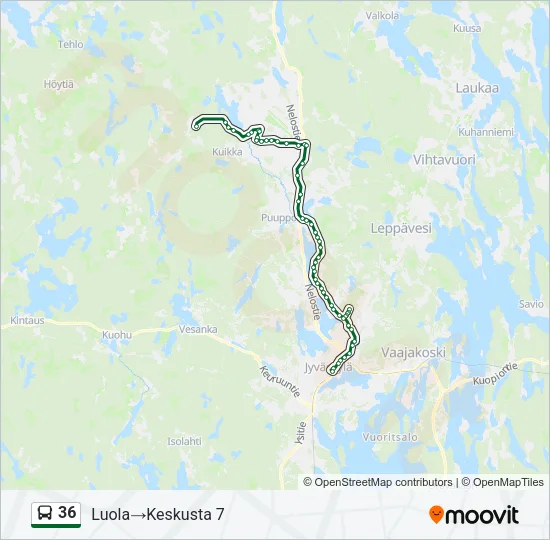36 Bus Line Map
