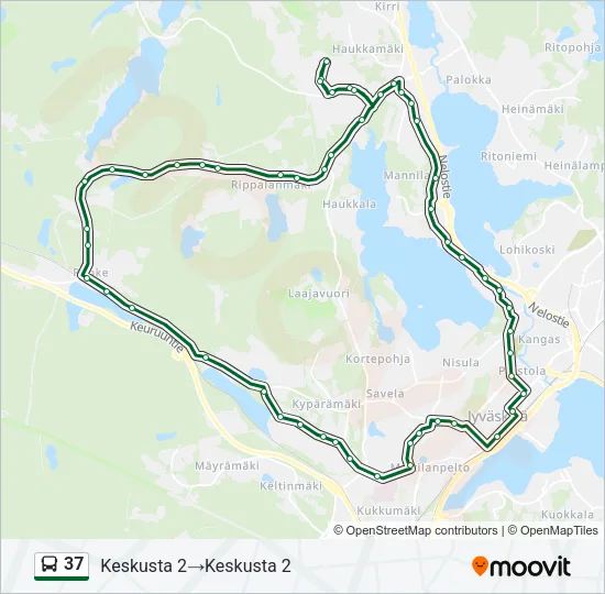 37 Bus Line Map